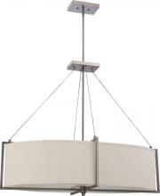 Nuvo 60/4456 - Portia - 6 Light Oval Pendant w/ Khaki Fabric Shade