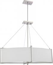 Nuvo 60/4466 - Portia - 6 Light Oval Pendant w/ Slate Gray Fabric Shade