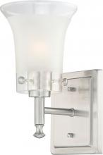 Nuvo 60/4521 - 1-Light Vanity Fixture in Brushed Nickel Finish with Clear Outer & Frosted Inner Glass