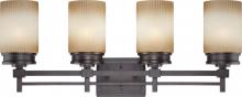 Nuvo 60/4604 - Wright - 4 Light Vanity Fixture w/ Amaretto Glass