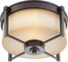 Nuvo 60/4611 - Wright - 2 Light Medium Flush Fixture w/ Amaretto Glass