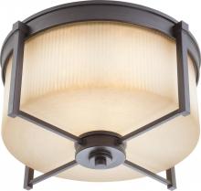 Nuvo 60/4612 - Wright - 3 Light Large Flush Fixture w/ Amaretto Glass