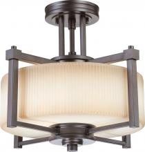 Nuvo 60/4613 - Wright - 2 Light Semi Flush Fixture w/ Amaretto Glass