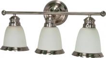 Nuvo 60/508 - 3-Light Vanity Fixture in Smoked Nickel Finish with Satin Frosted Glass and (3) 13W GU24 Bulbs