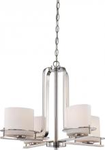 Nuvo 60/5104 - Loren - 4 Light Chandelier with Oval Frosted Glass - Polished Nickel Finish