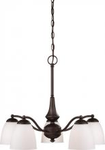 Nuvo 60/5163 - 5-Light Chandelier in Prairie Bronze Finish and Frosted Glass