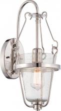 Nuvo 60/5286 - 1-Light Wall Mounted Light Fixture in Polished Nickel Finish with Clear Seeded Glass