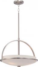 Nuvo 60/5487 - 3-Light Pendant Light Fixture in Brushed Nickel Finish with Satin White Glass