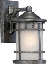 Nuvo 60/5631 - 1-Light 6.5" Outdoor Wall Fixture in Aged Silver Finish with Frosted Seed Glass