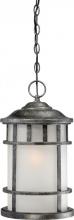 Nuvo 60/5634 - 1-Light Outdoor Hanging Fixture in Aged Silver Finish with Frosted Seed Glass