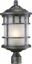 Nuvo 60/5635 - 1-Light Outdoor Post Fixture in Aged Silver Finish with Frosted Seed Glass