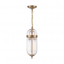 Nuvo 60/6912 - Fathom- 2 Light Pendant - with Clear Glass - Vintage Brass Finish