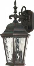 Nuvo 60/792 - Fordham - 3 Light - 20" - Wall Lantern - Arm Down w/ Clear Water Glass