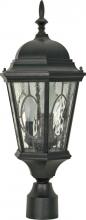 Nuvo 60/799 - Fordham - 3 Light - 22" - Post Lantern - w/ Clear Water & Seed Glass Panels