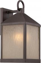 Nuvo 62/661 - Haven - LED Outdoor Small Wall with Sanded Tea Stain Glass