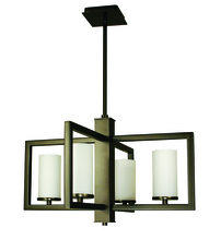 Framburg 1195 MBLACK - 4-Light Matte Black Theorem Dining Chandelier