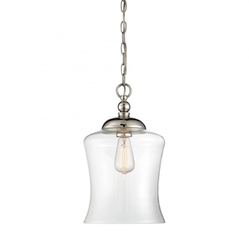 1-Light Mini Pendant in Polished Nickel