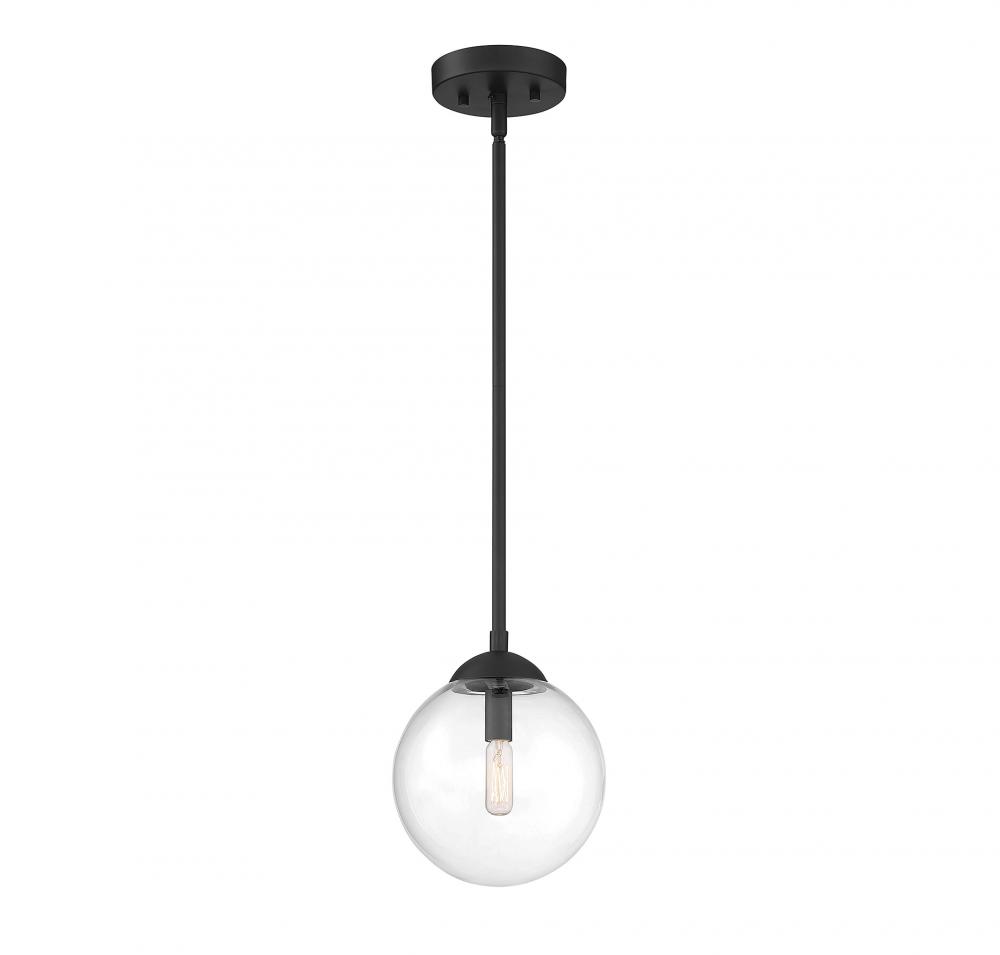 1-Light Mini Pendant in Matte Black