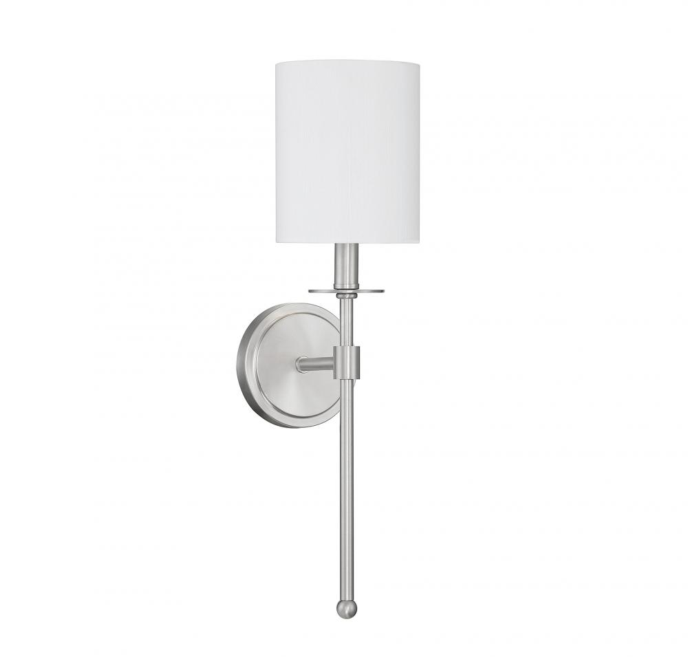 1-Light Wall Sconce in Brushed Nickel