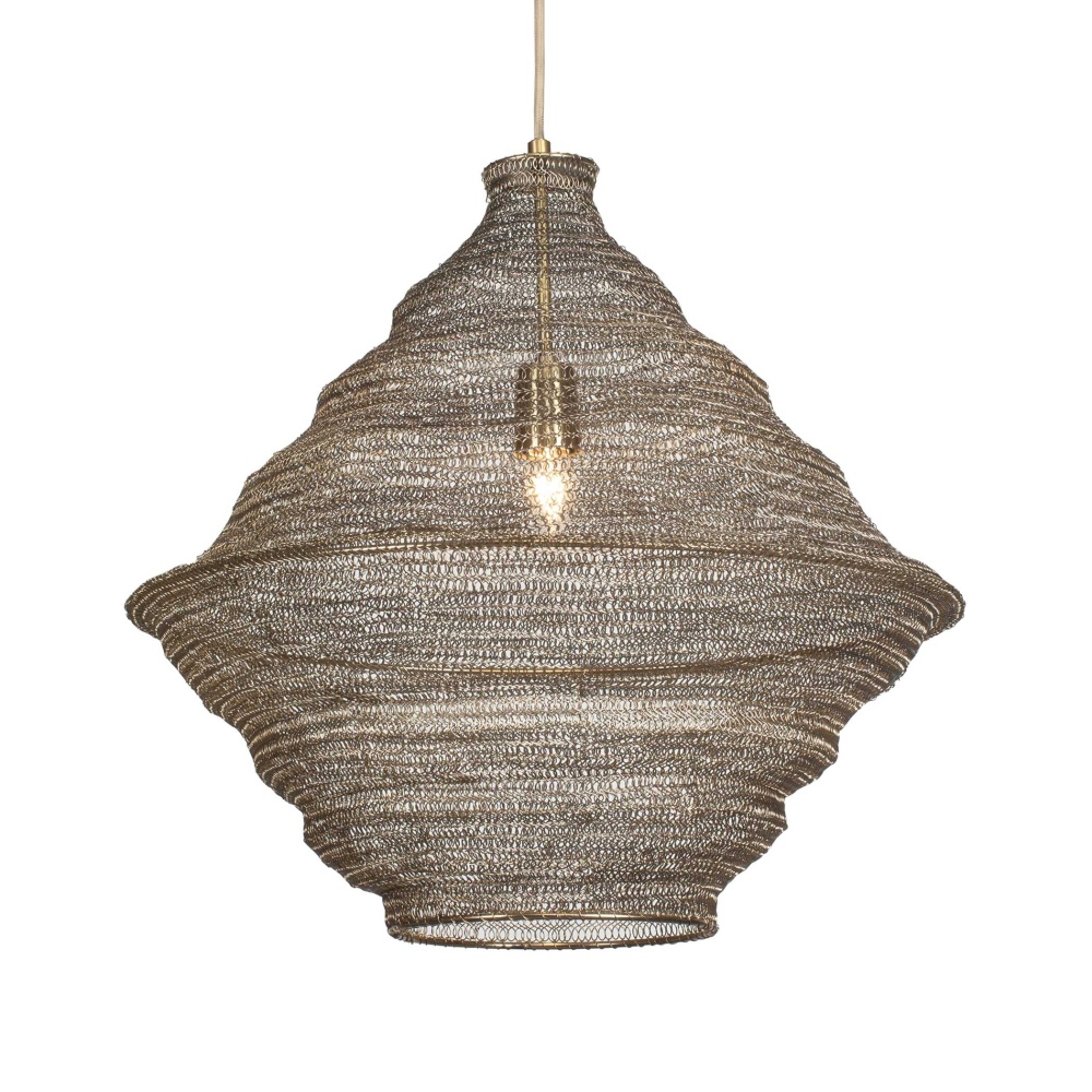 Uttermost Sigh Woven Brass 1 Light Pendant