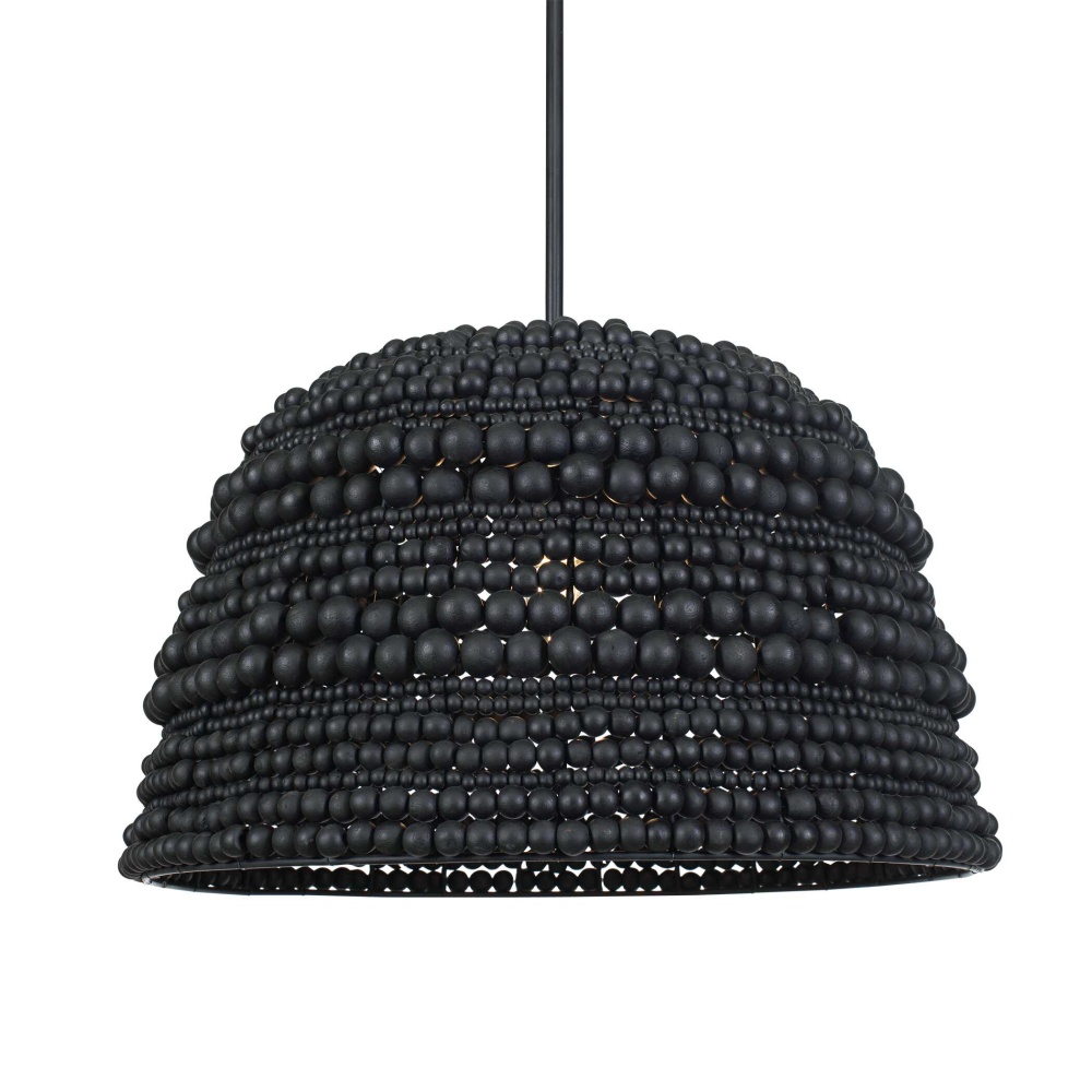 Uttermost Persephone Black Bead 1 Light Pendant