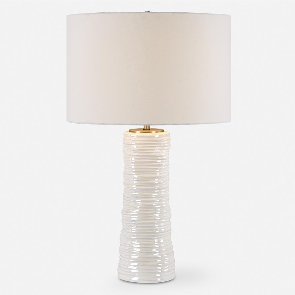 Pavlova Glossy White Table Lamp