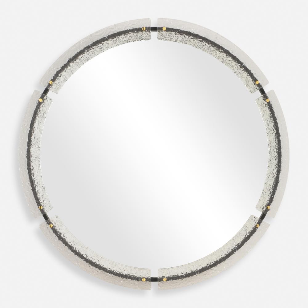 Uttermost Crystalline Round Mirror