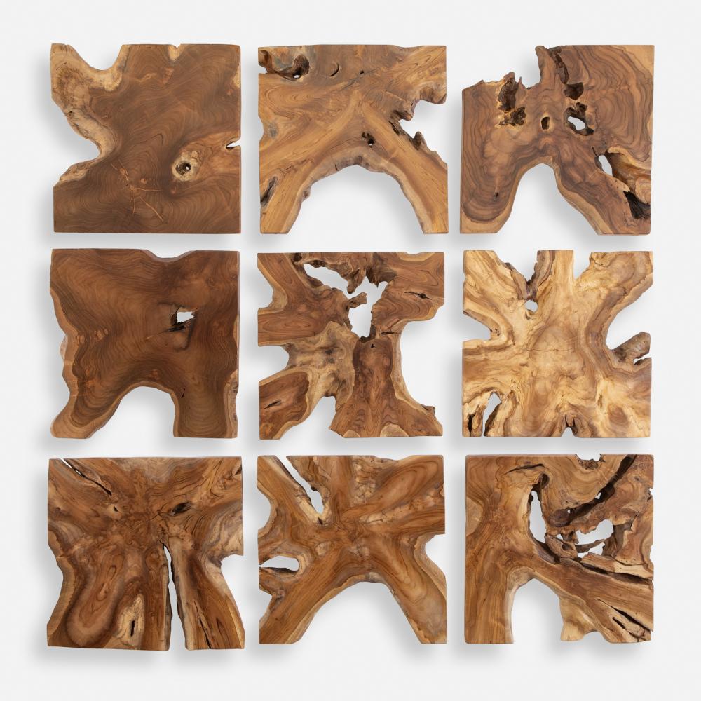 Uttermost Talia Wood Wall Decor Set/9