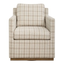 Uttermost 53062 - Uttermost Basie Casual Linen Swivel Chair