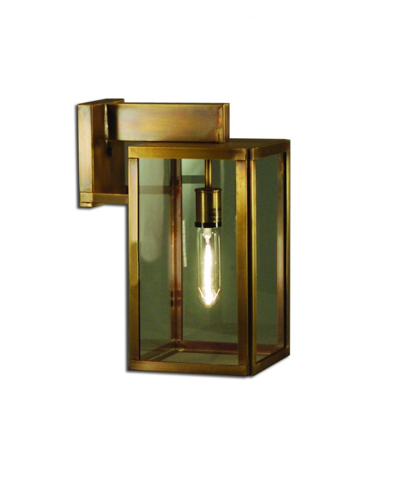 Midtown Small Wall Bracket Antique Copper Medium Base Socket Clear Glass