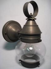 Northeast Lantern 2015-AB-MED-CSG - Onion Wall No Cage Antique Brass Medium Base Socket Clear Seedy Glass