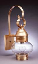Northeast Lantern 2031-AB-MED-OPT - Onion Wall No Cage Antique Brass Medium Base Socket Optic Glass