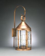 Northeast Lantern 3357-DB-CIM-CLR - Cone Top Wall With Top Scroll Dark Brass Medium Base Socket With Chimney Clear Glass