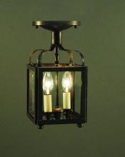 Northeast Lantern 6704-AB-LT2-CSG - Crown Small Flush Antique Brass 2 Candelabra Socke