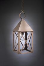 Northeast Lantern 7042-VG-LT2-CLR - Pyramid Top X-Bars Hanging Verdi Gris 2 Candelabra Sockets Clear Glass