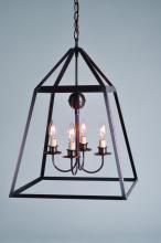 Northeast Lantern 9732-VG-LTU4-NG - Hanging Verdi Gris 4 Candelabra Inverted Cluster NO Glass