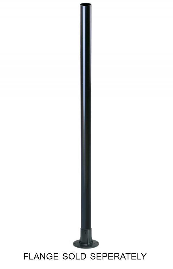 8'x2.95"x.072" ALUMINUM POST BLACK - DIRECT BURIAL