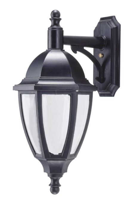 EVERSTONE WALL LANTERN BLACKSTONE W/FROSTED LENS