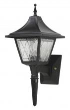 Wave Lighting 608-BK - VANGUARD WALL LANTERN BLACK W/CLEAR BEVELED LENS