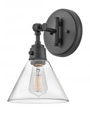 Hinkley 3691BK-CL - Medium Swing Arm Single Light Sconce