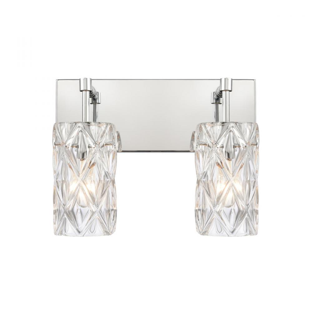 Forma de Crystal 14'' Wide 2-Light Vanity Light - Polished Chrome