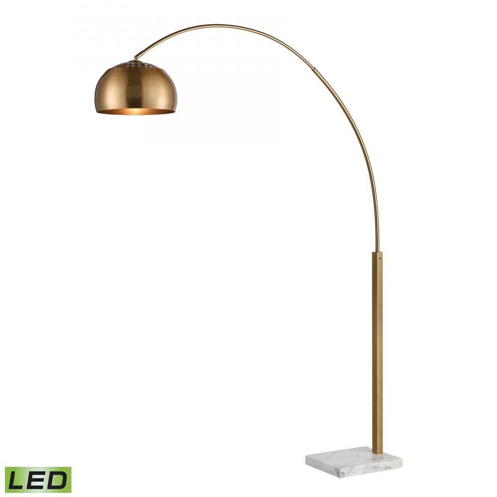 Solar Flair 77'' High 1-Light Floor Lamp - Aged Brass - Includes LED Bulb
