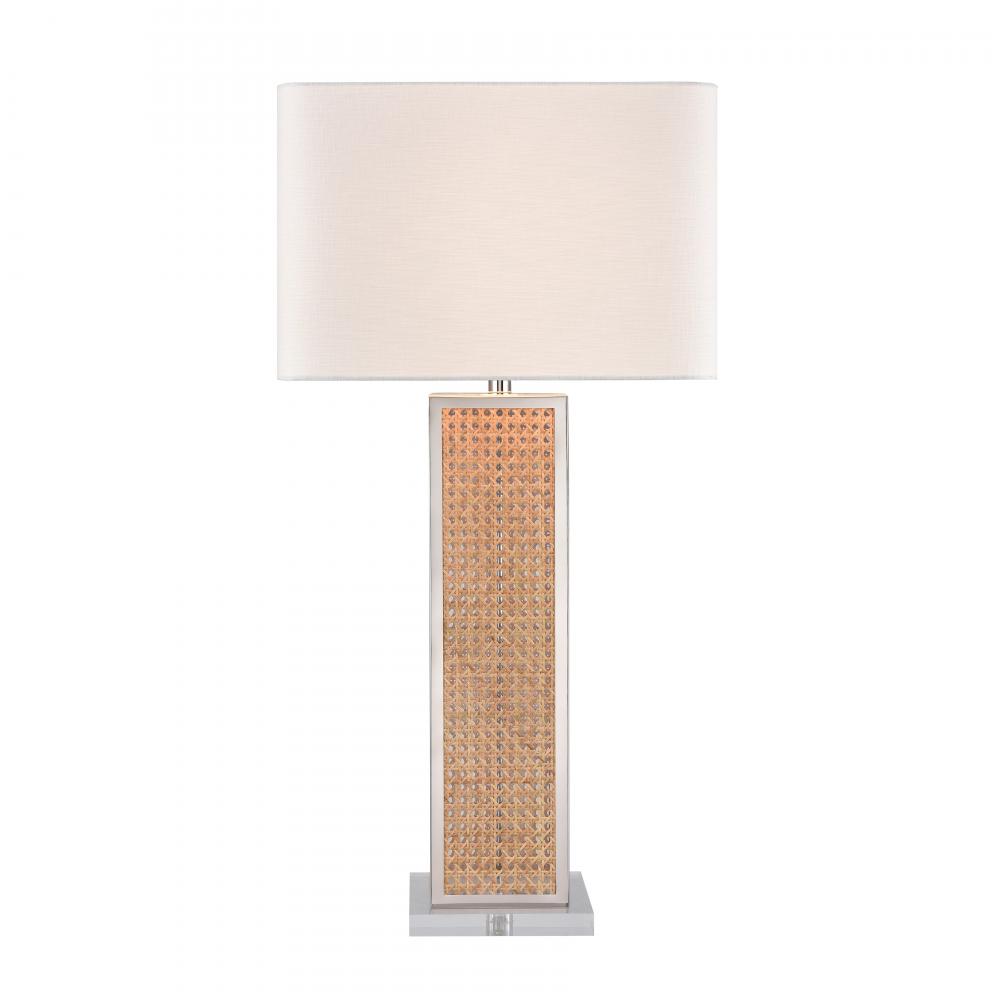 Webb 36'' High 1-Light Table Lamp - Natural with Polished Nickel - Includes LED Bulb