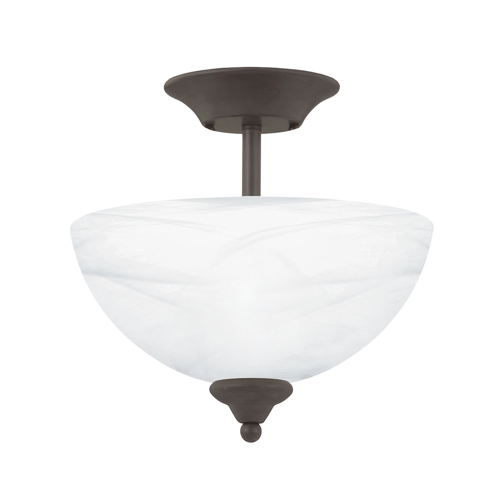 Thomas - Tahoe 11.75'' Wide 2-Light Semi Flush Mount - Brown