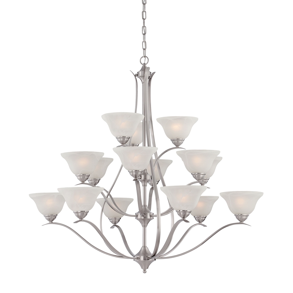 Thomas - Prestige 48'' Wide 15-Light Chandelier - Brushed Nickel