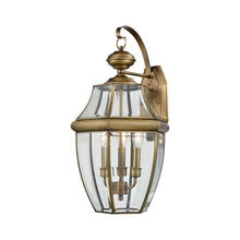 ELK Home 8603EW/89 - Thomas - Ashford 12'' High 3-Light Outdoor Sconce - Antique Brass