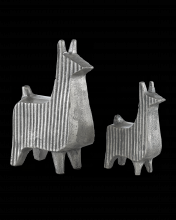 Currey 1200-0378 - Cria Silver Llama Set of 2