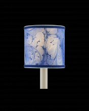 Currey 0900-0014 - Marble Blue Paper Drum Chandelier Shade