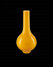 Currey 1200-0683 - Yellow Peking Long Neck Vase